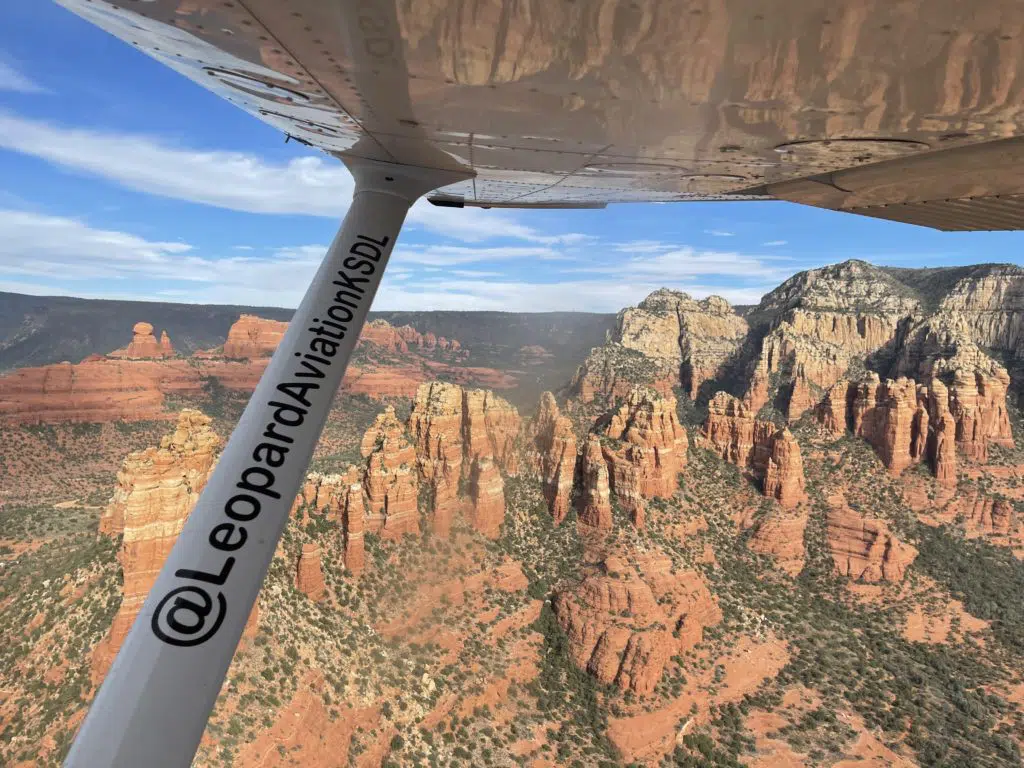 Flight training over Sedona with Leopard Aviation