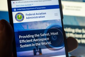 FAA Website showing a jet engine