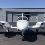 Picture of twin engine piper seminole used for MER aviation training.