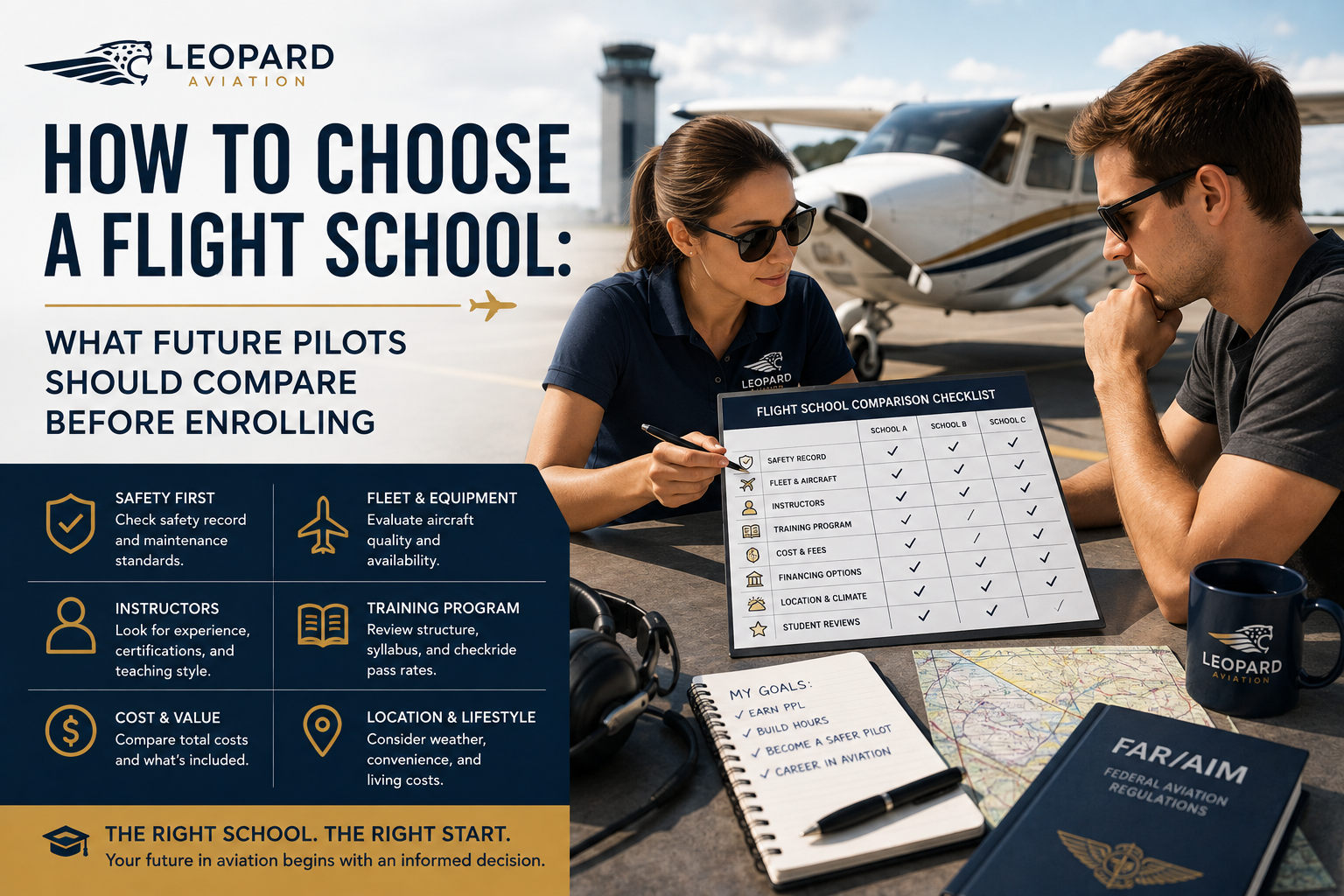 Image of a flight school decision tree
