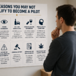Image of medical, legal, and background factors that will disqualify you from being a pilot.